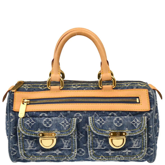 Louis Vuitton 2006 Blue Monogram Denim Neo Handbag M95019