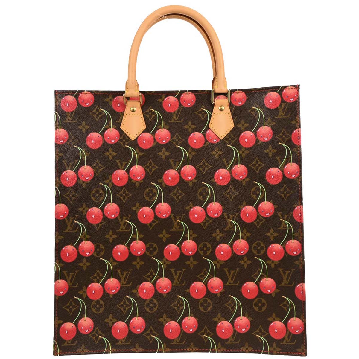 Louis Vuitton 2005 Monogram Cherry Sac Plat Tote Handbag M95010