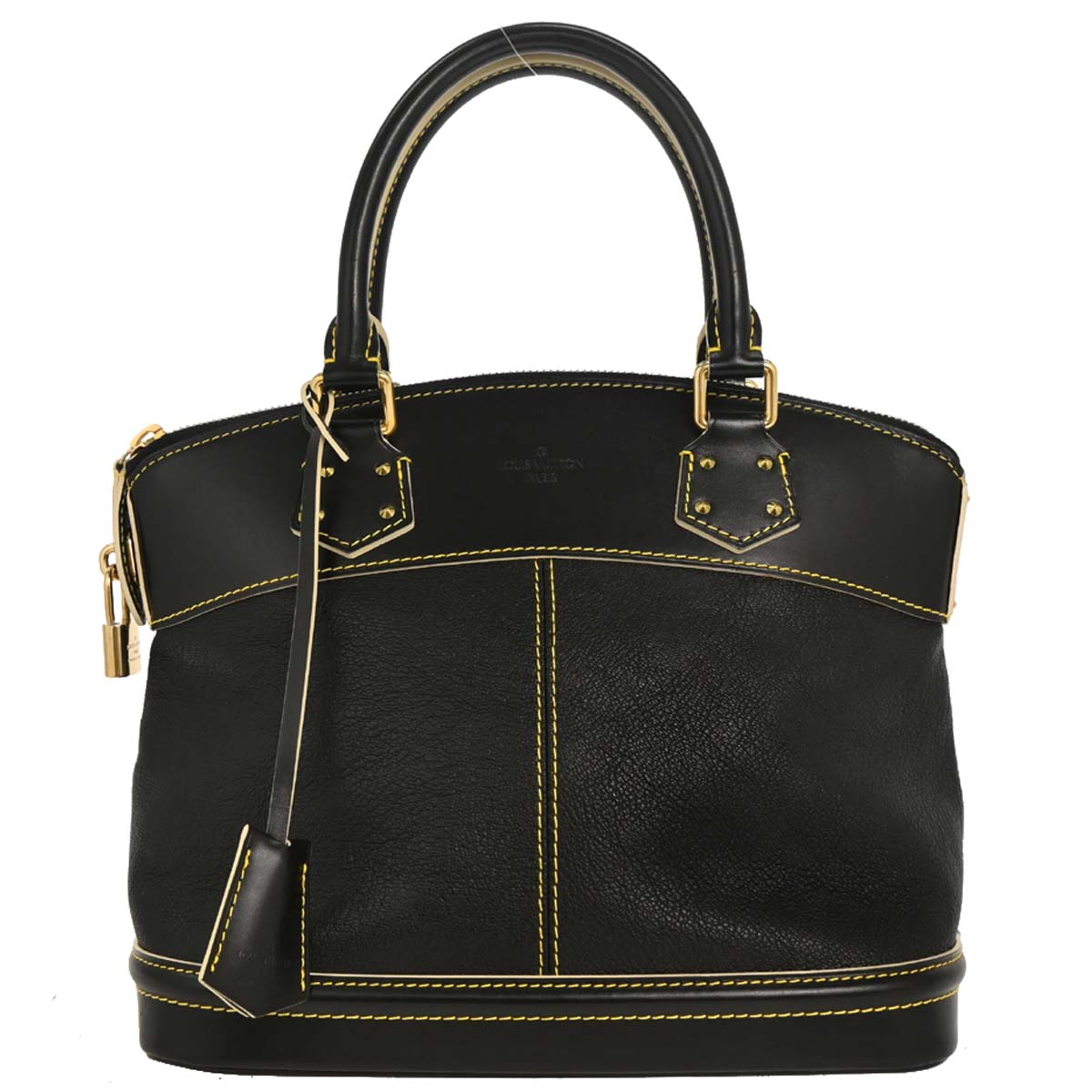 Louis Vuitton Black Suhali Lockit PM Tote Handbag M91888