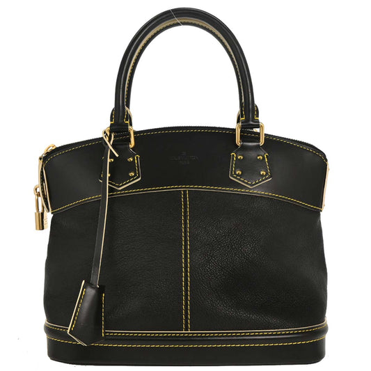 Louis Vuitton Black Suhali Lockit PM Tote Handbag M91888