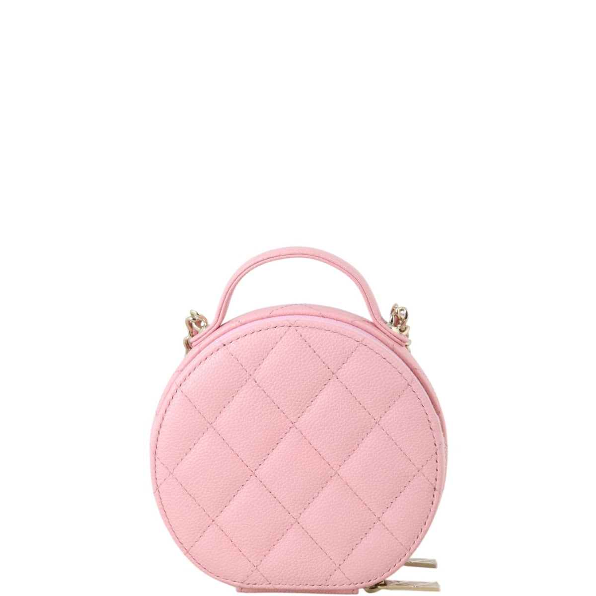 Chanel CC Top Handle Round Zipped Pouch on Chain