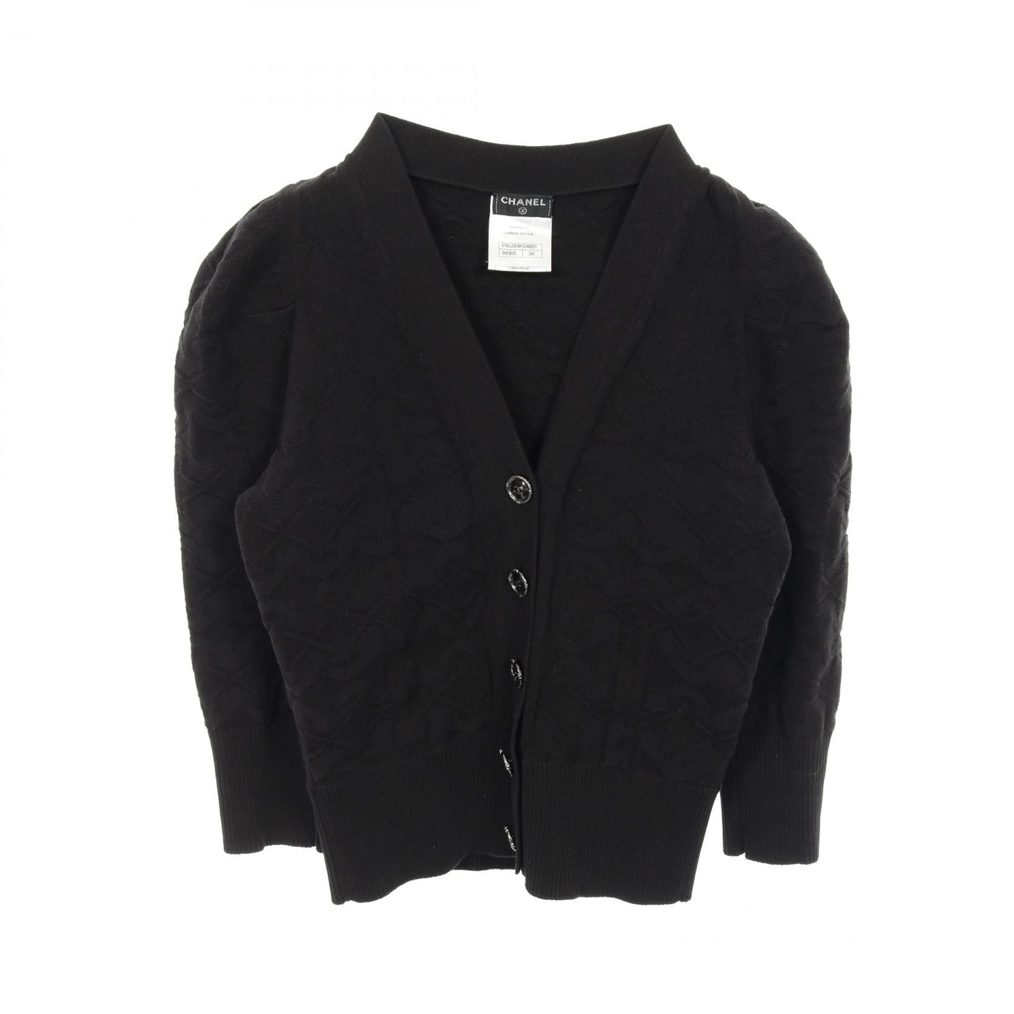 Chanel Coco Mark Button Cotton Cardigan Handbag