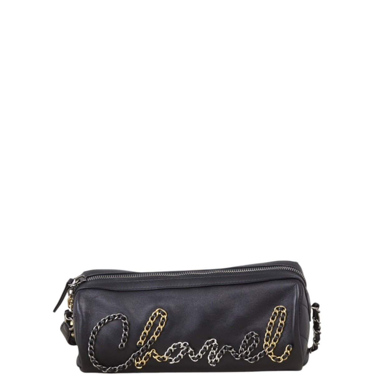 Chanel Signature Written in Chain Bowling Bag