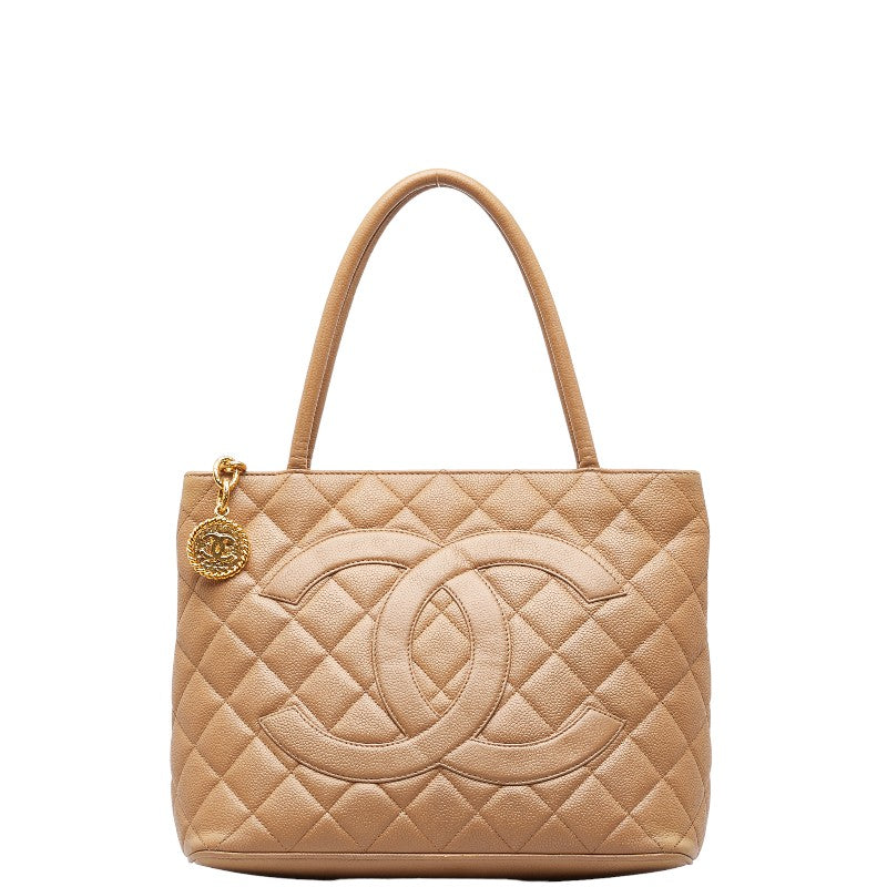 Chanel Coco Mark Matelasse Caviar Skin Tote Bag Classic Flap
