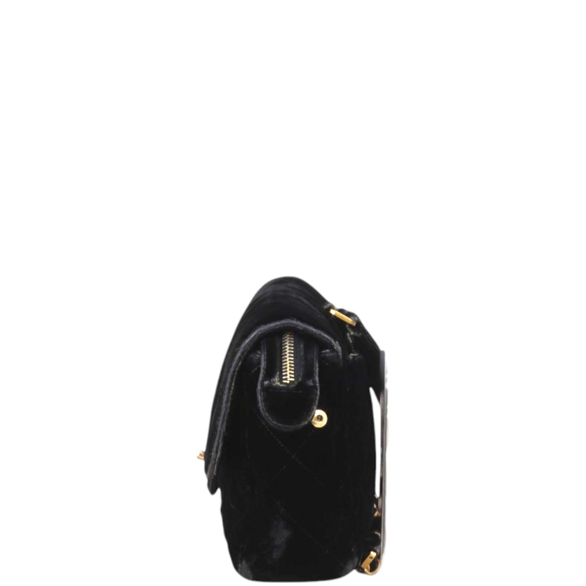 Chanel CC Flap Chain Backpack Velvet
