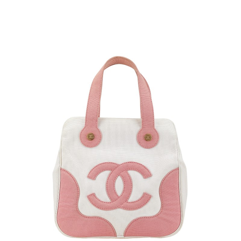 Chanel Marshmallow Coco Mark Canvas Tote Bag Classic Flap