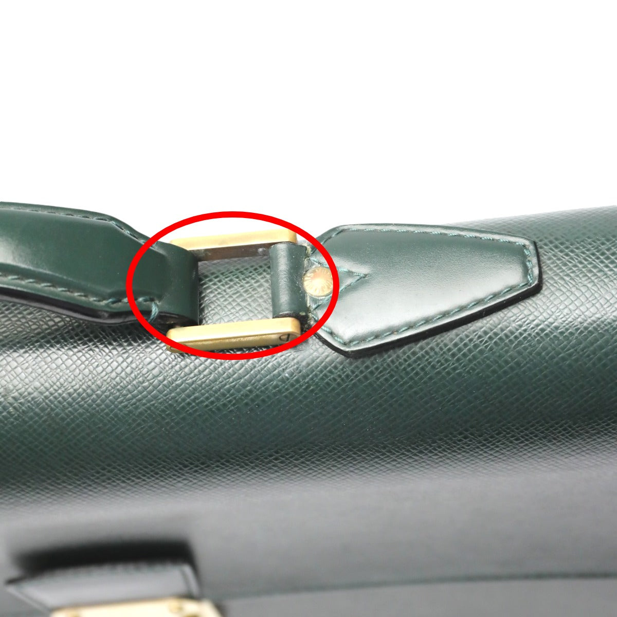 LOUIS VUITTON Business bag M30034 leather green Documents bag Epithea Taiga Moskova mens