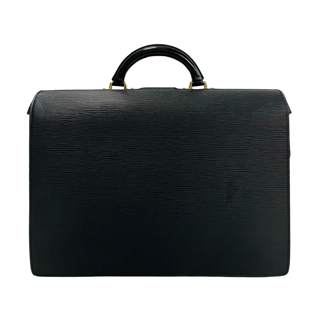 LOUIS VUITTON Business bag Epi Leather black Epi Servette Fermoir mens