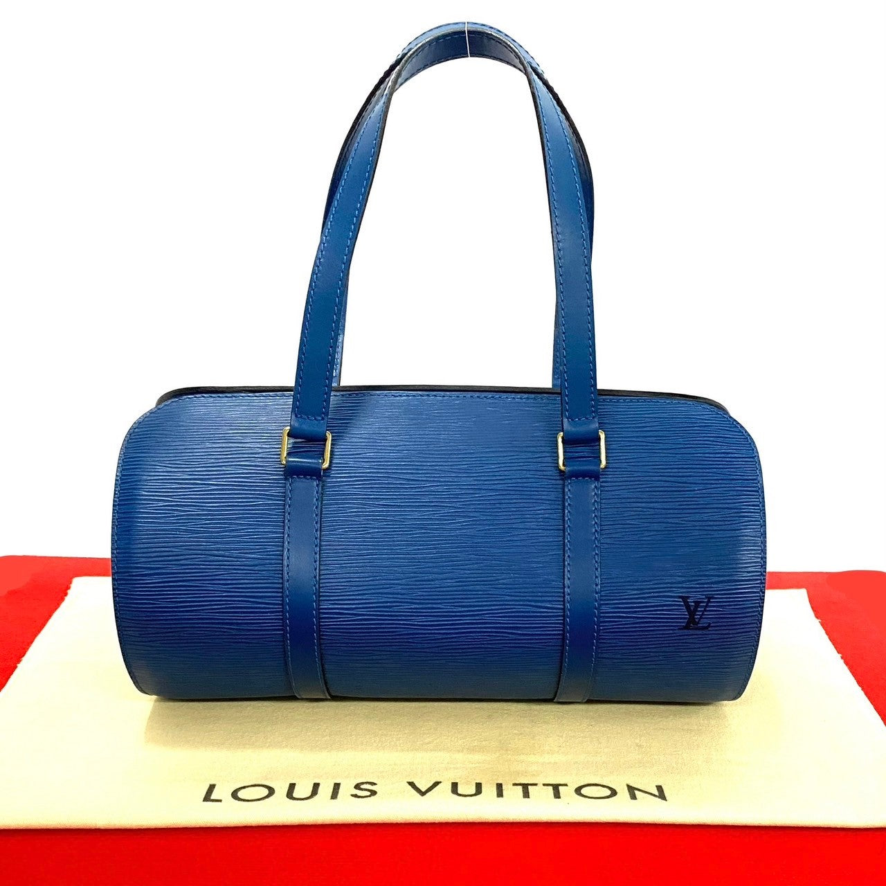 LOUIS VUITTON Handbag Epi Leather blue Epi Suflo Women
