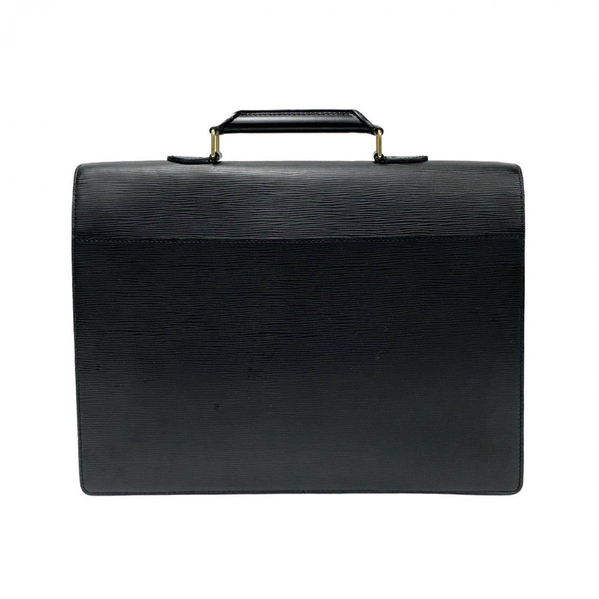 LOUIS VUITTON Business bag leather black Epi Serviette Ambassador mens