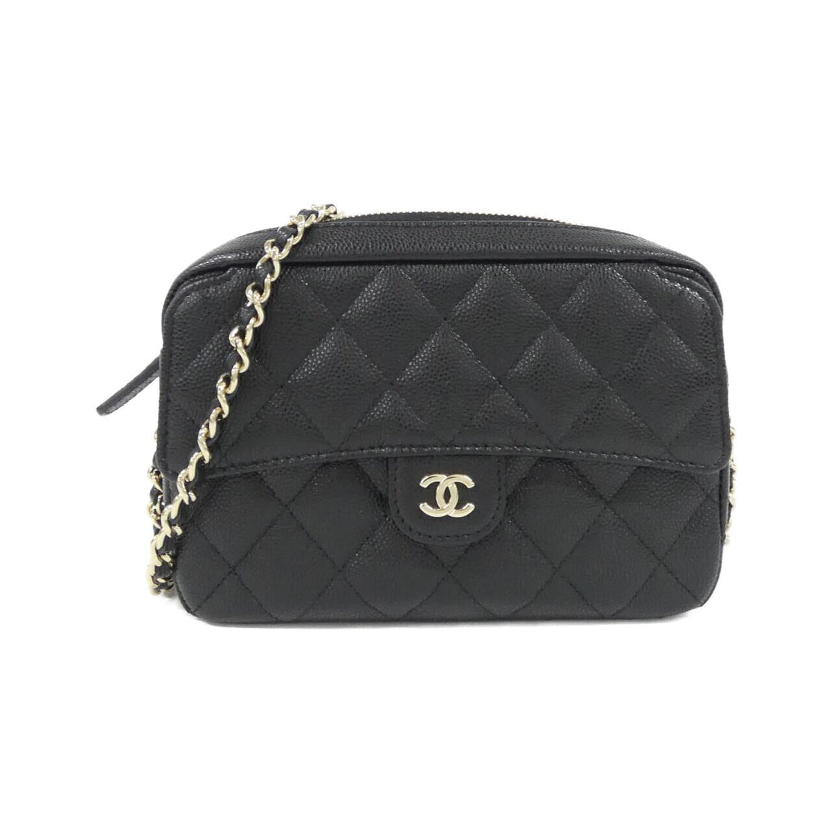 Chanel Timeless Classic Line Caviar Skin Chain Clutch