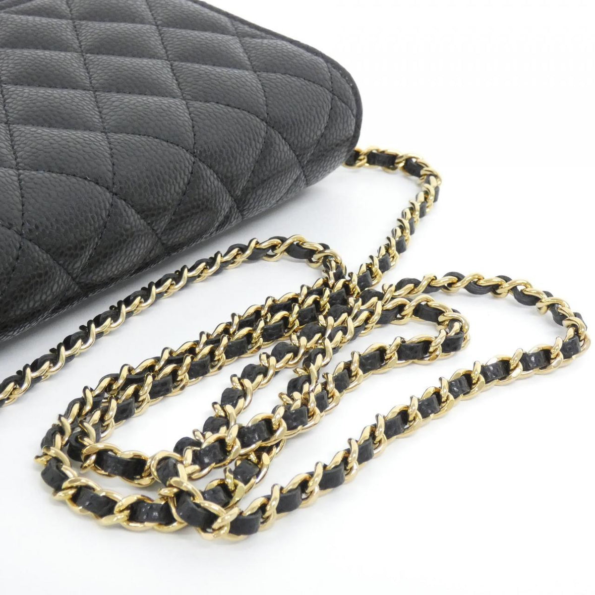 Chanel Caviar Skin Wallet on Chain Crossbody