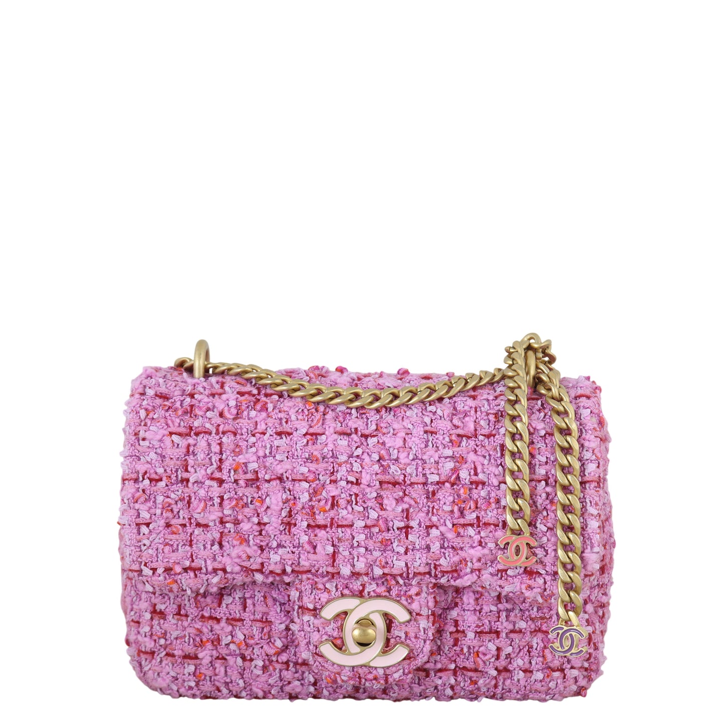 Chanel Classic Flap Mini Square Bag Tweed