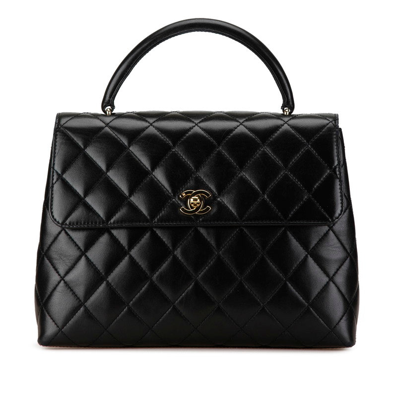 Chanel Matelasse Coco Mark Top Handle Flap Bag Lambskin Shoulder Bag Classic Flap