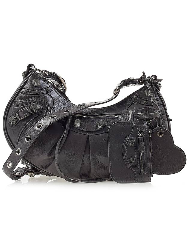 Luxury Balenciaga Trending 2025 Le Cagole Small Leather Shoulder Bag Grey