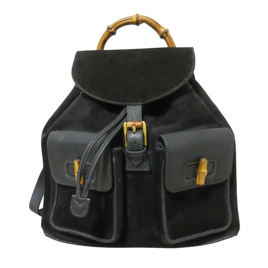 Gucci Bamboo Suede Backpack