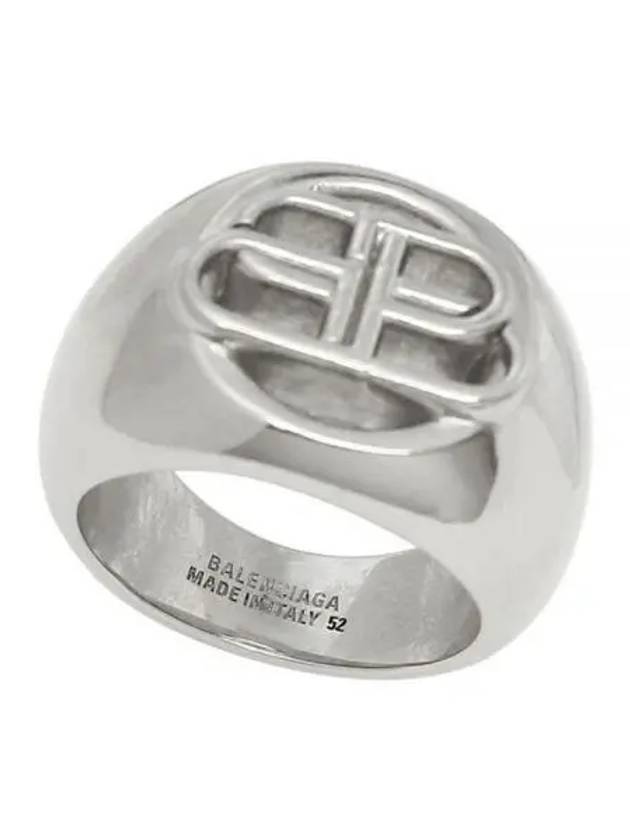 Luxury Balenciaga Trending 2025 BB Signature Bold Ring Silver