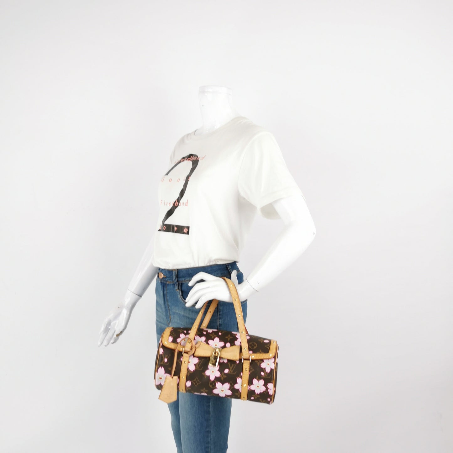 Louis Vuitton x Takashi Murakami Papillon 28 Cherry Blossom Monogram Handbag