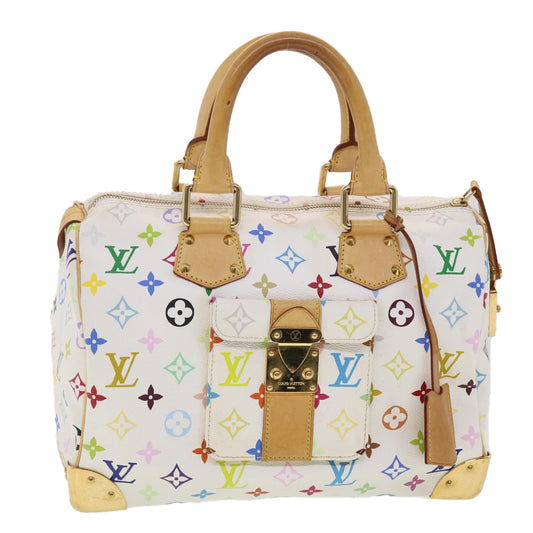 LOUIS VUITTON Monogram Multicolor 30 Hand Bag White M92643 LV 39979A