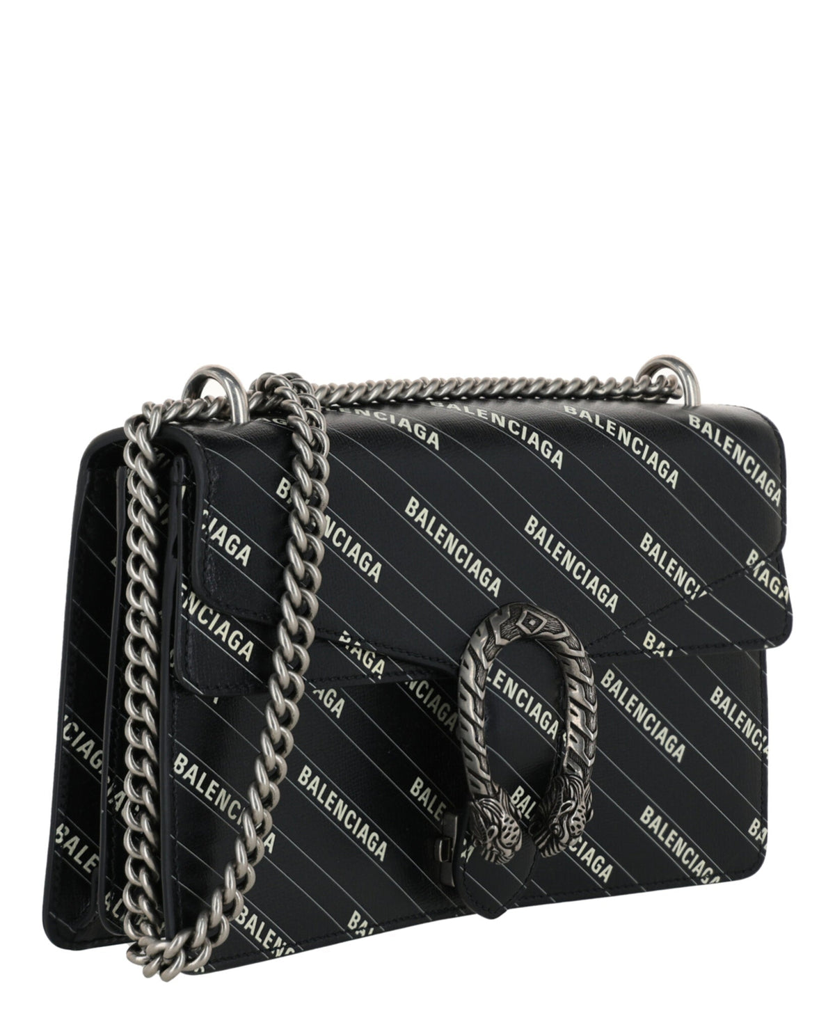 Gucci Womens  X Balenciaga Logo Print Dionysus Shoulder Bag