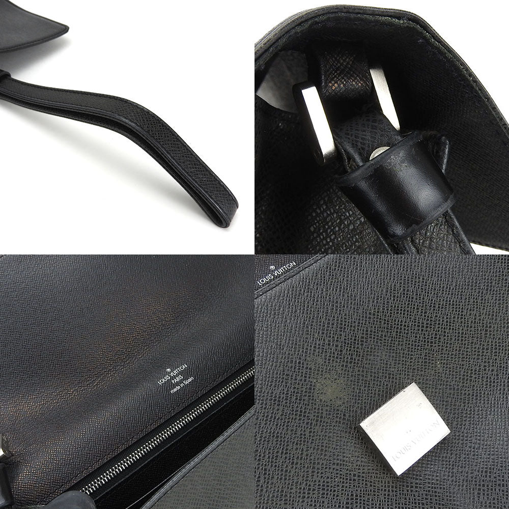 LOUIS VUITTON business bag M30782 Taiga black Selenga mens
