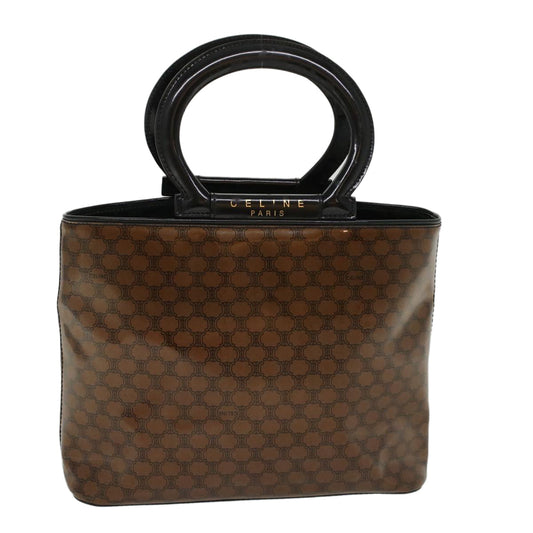 Luxury CELINE Macadam Canvas Hand Bag Brown 47388