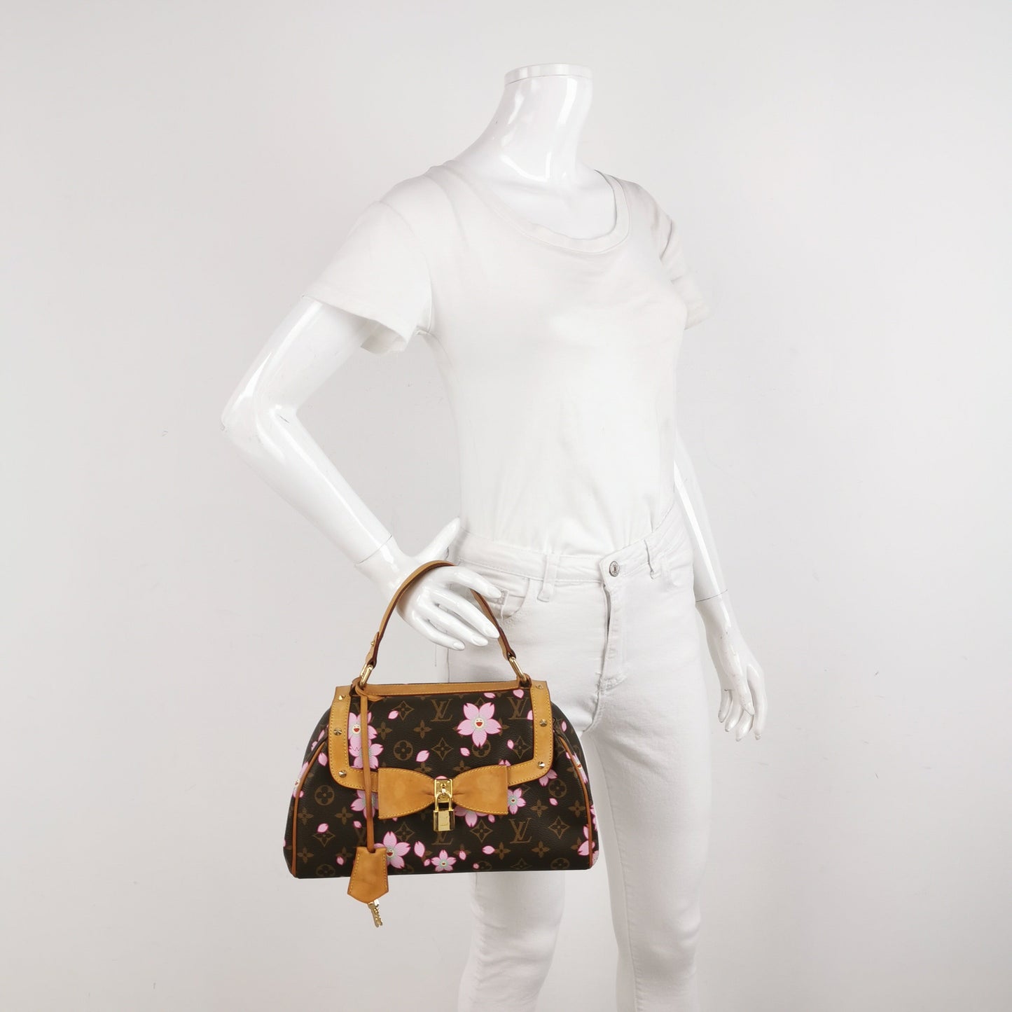 Louis Vuitton x Takashi Murakami Cherry Blossom Sack Reto PM Monogram Handbag
