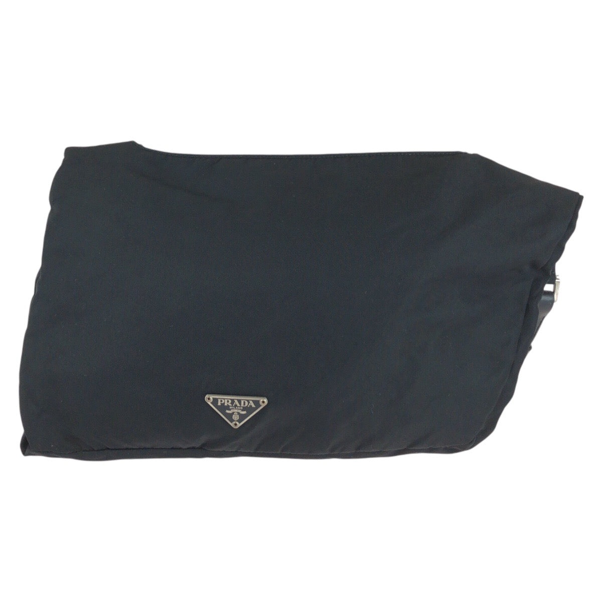 PRADA Shoulder Bag Nylon Black SilverMetal Test Triangle With logo - Style 19