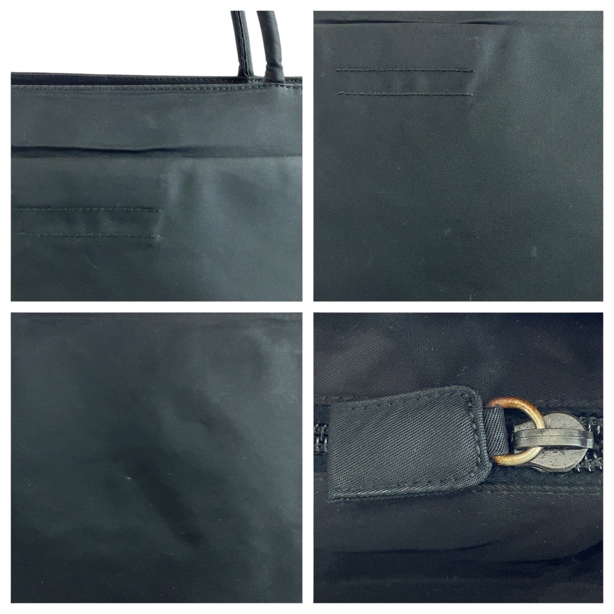 PRADA Shoulder Bag Nylon Black SilverMetal Test Triangle With logo Women - Style 3