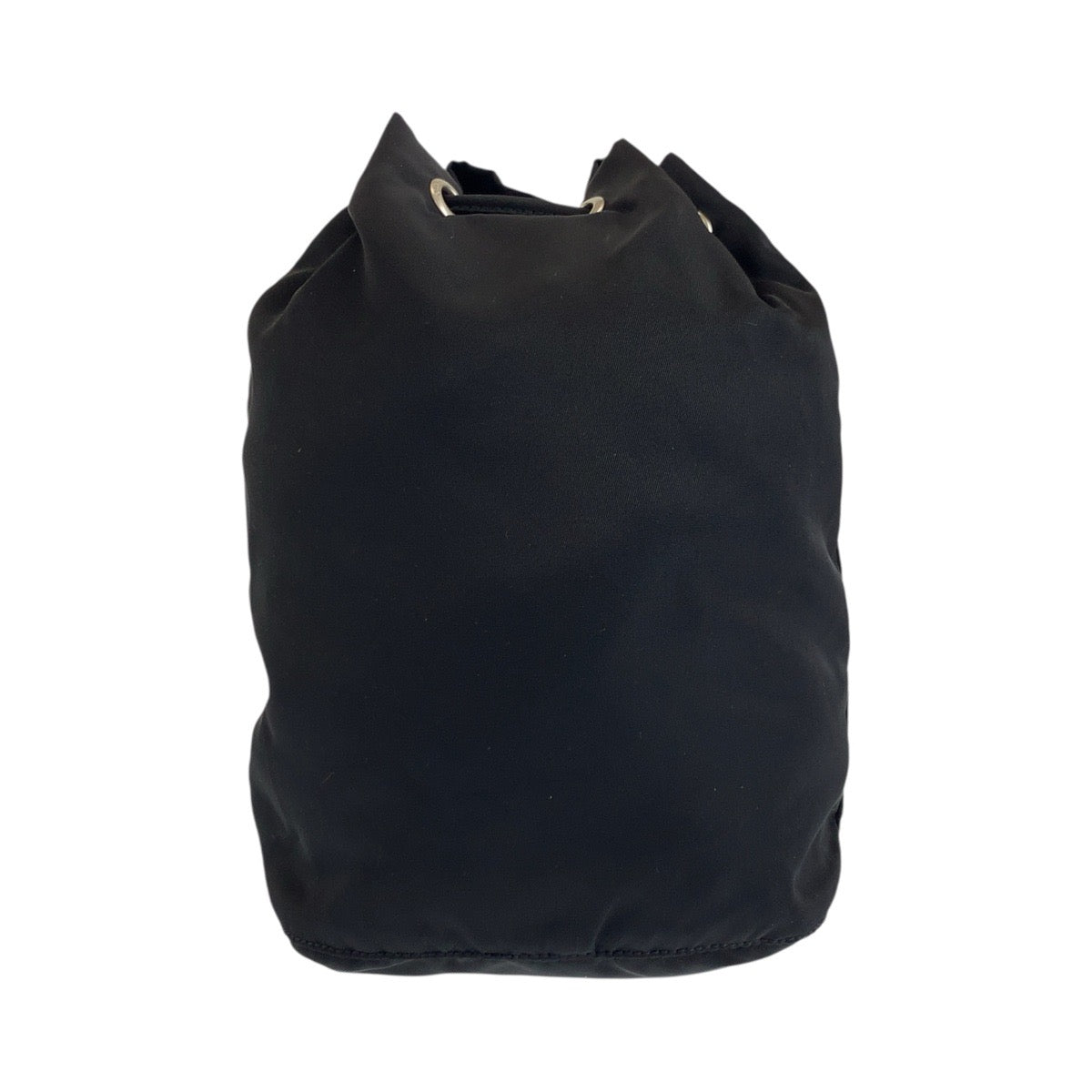 PRADA Pouch Nylon Black SilverMetal Test Triangle With logo