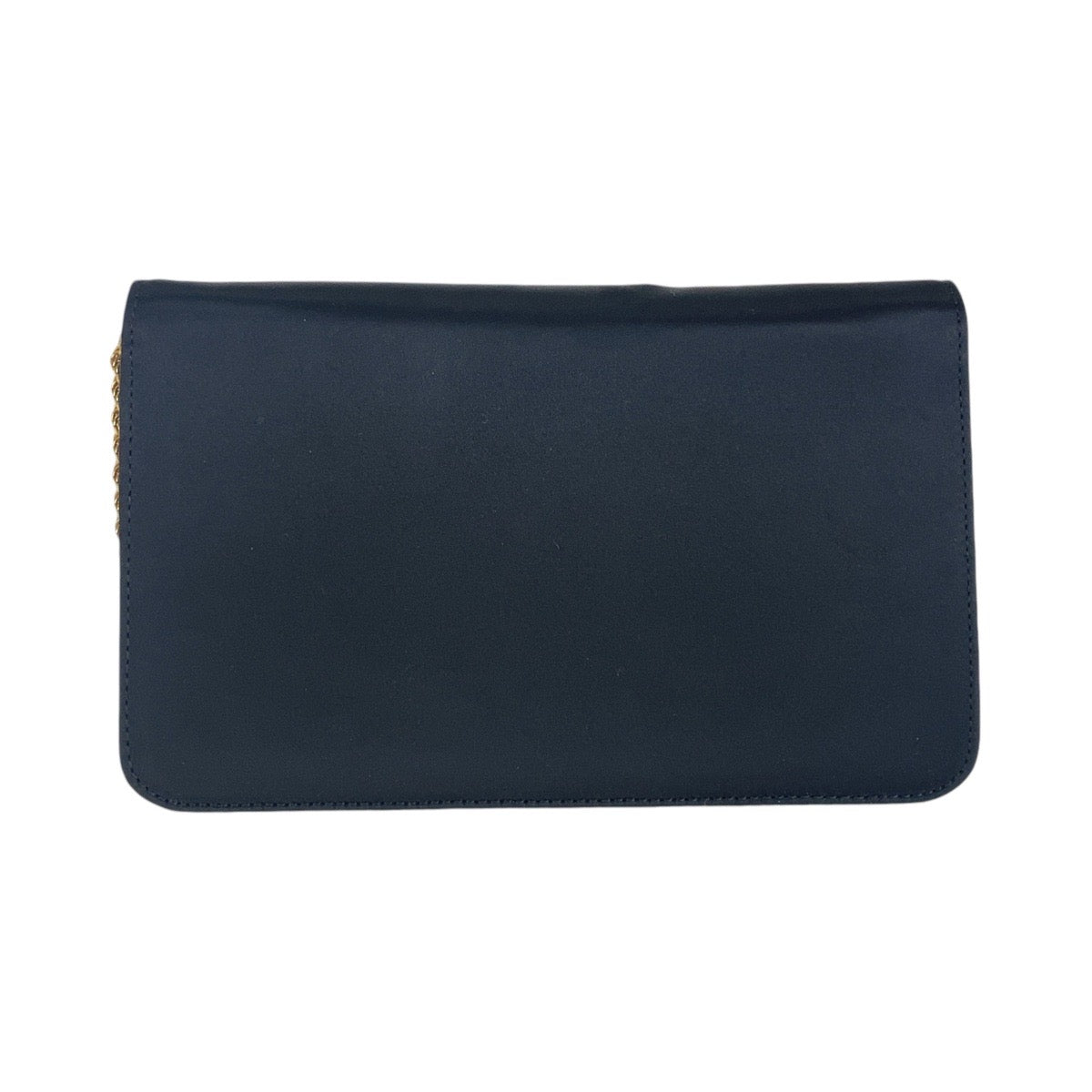 CELINE Shoulder Bag Satin Black GoldMetal Triomphe Blason