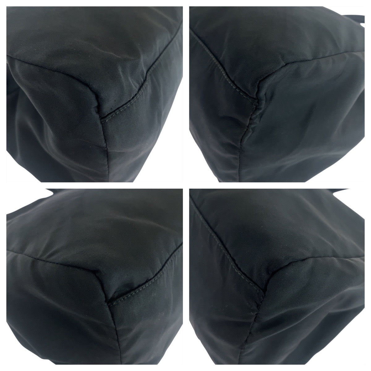 PRADA Tote Bag Nylon Black SilverMetal Test Triangle With logo - Style 4