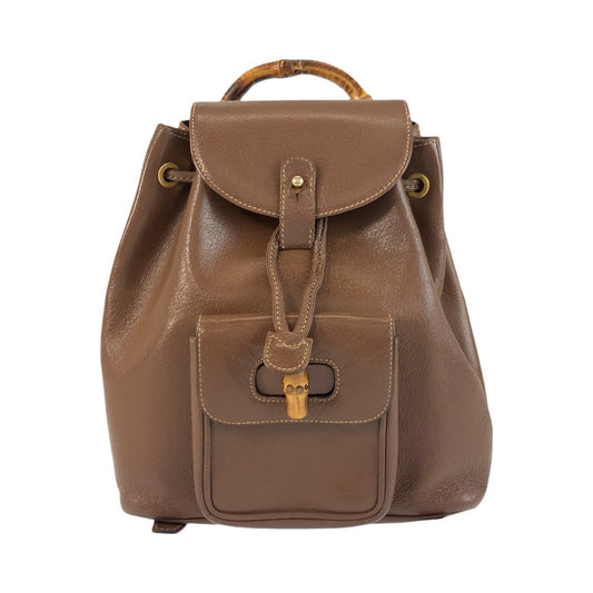 Gucci Bamboo Leather Backpack