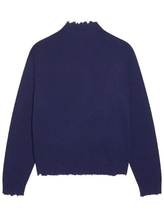 Luxury Balenciaga Trending 2025 B Logo Knit Top Navy
