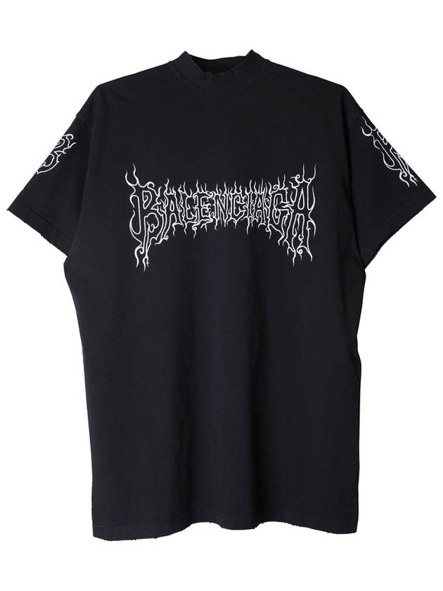 Luxury Balenciaga Trending 2025 Darkwave Cotton Short Sleeve T-Shirt Black