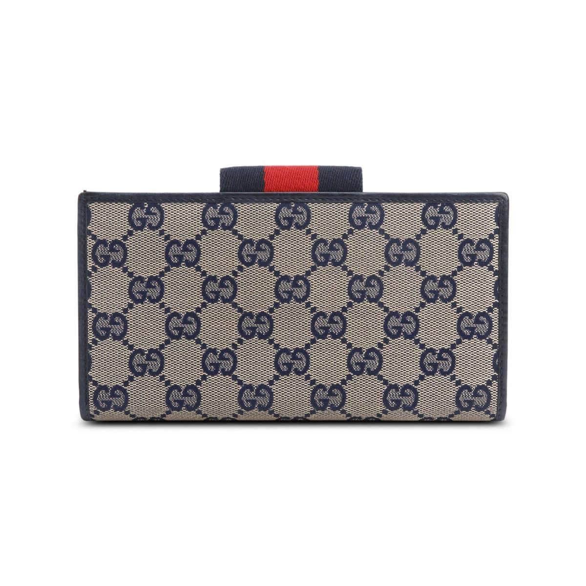 Balenciaga Grey GG Canvas Web Continental Wallet