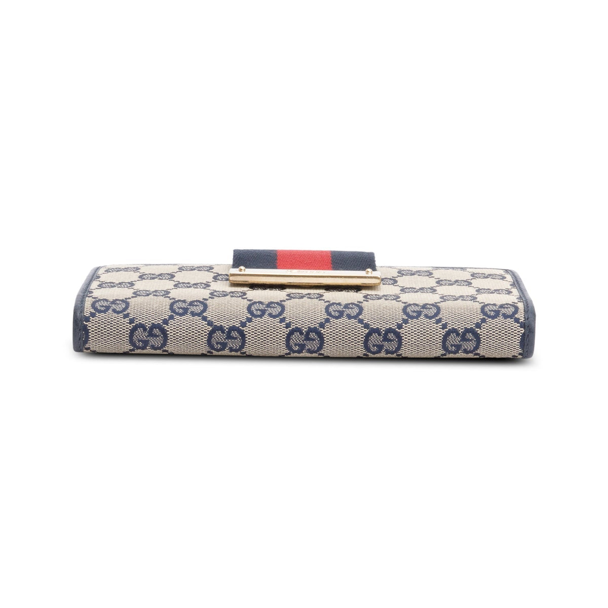 Balenciaga Grey GG Canvas Web Continental Wallet
