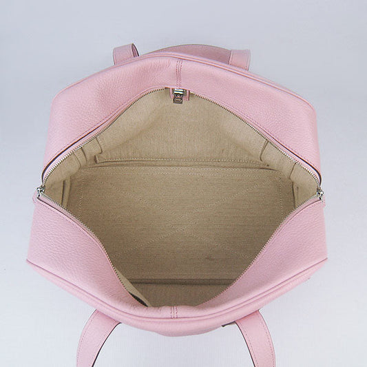 Luxury Hermes Togo leather handbag pink
