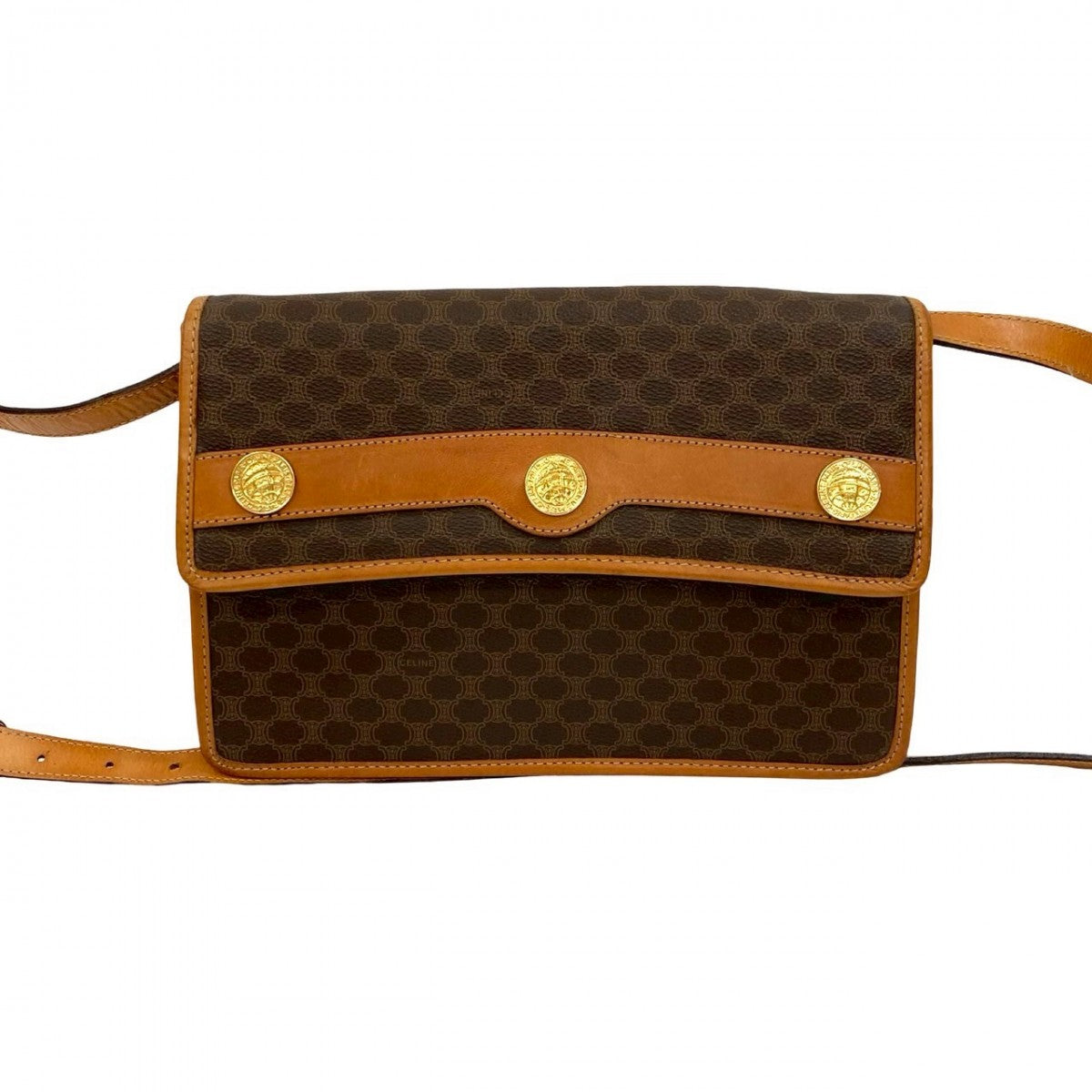 CELINE Shoulder Bag leather Brown