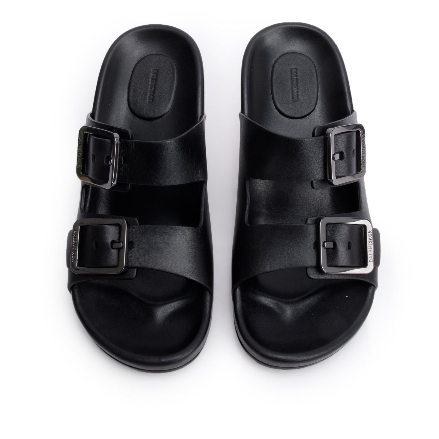 Balenciaga Black Nappa Leather Mallorca Sandal M80, Size 42