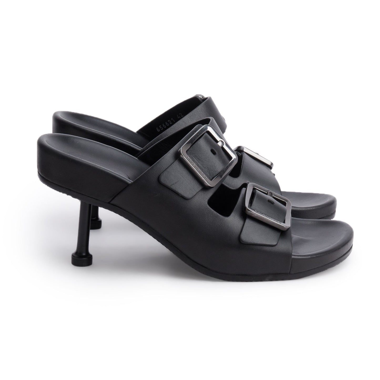 Balenciaga Black Nappa Leather Mallorca Sandal M80, Size 42