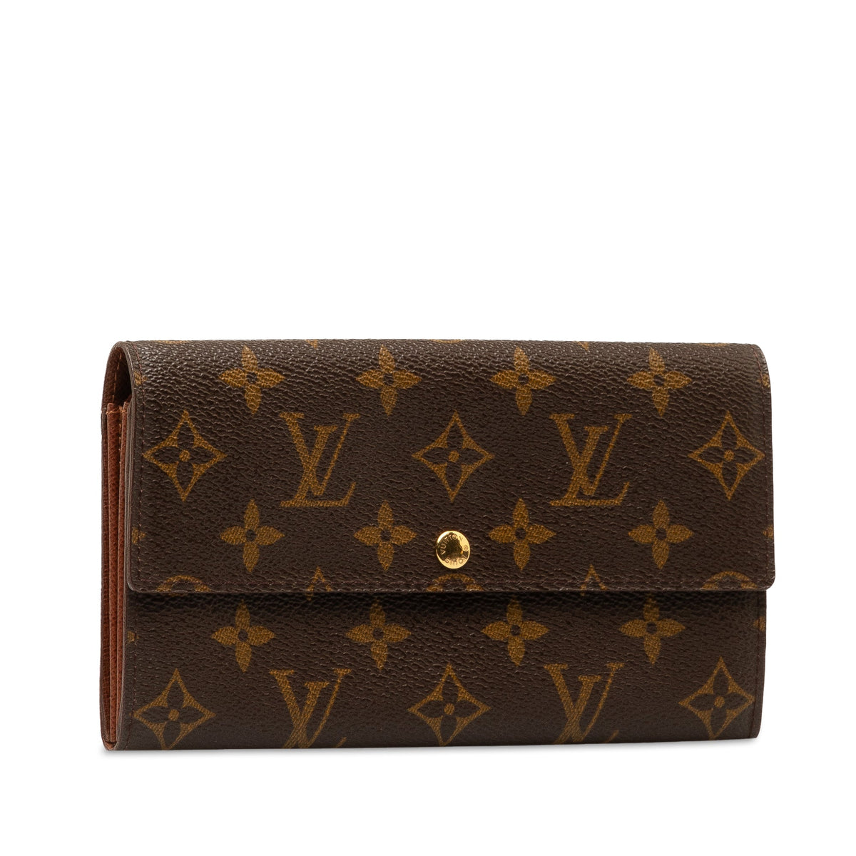 Brown Louis Vuitton Monogram Sarah Long Wallet