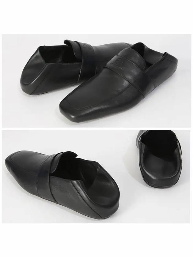 Luxury Balenciaga Trending 2025 City Square Toe Loafers Black