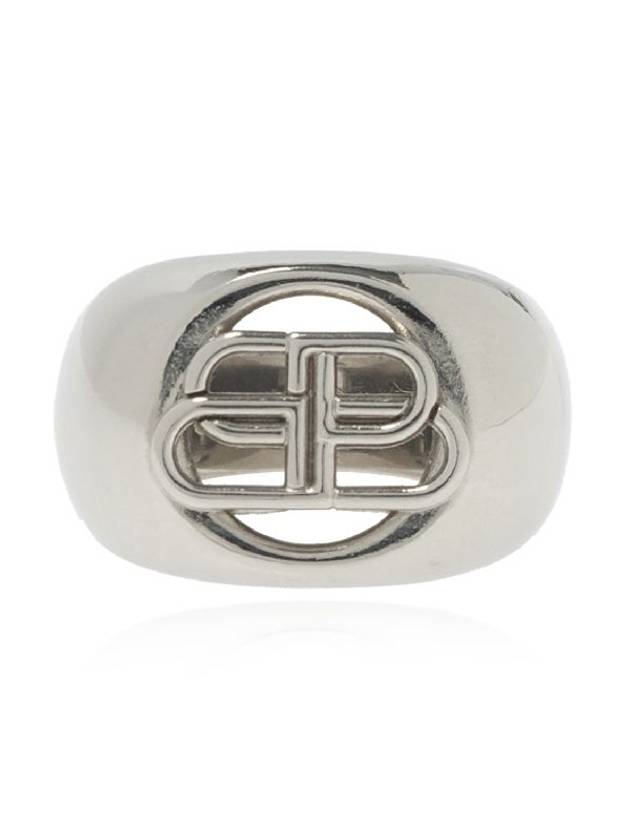 Luxury Balenciaga Trending 2025 BB Signature Bold Ring Silver