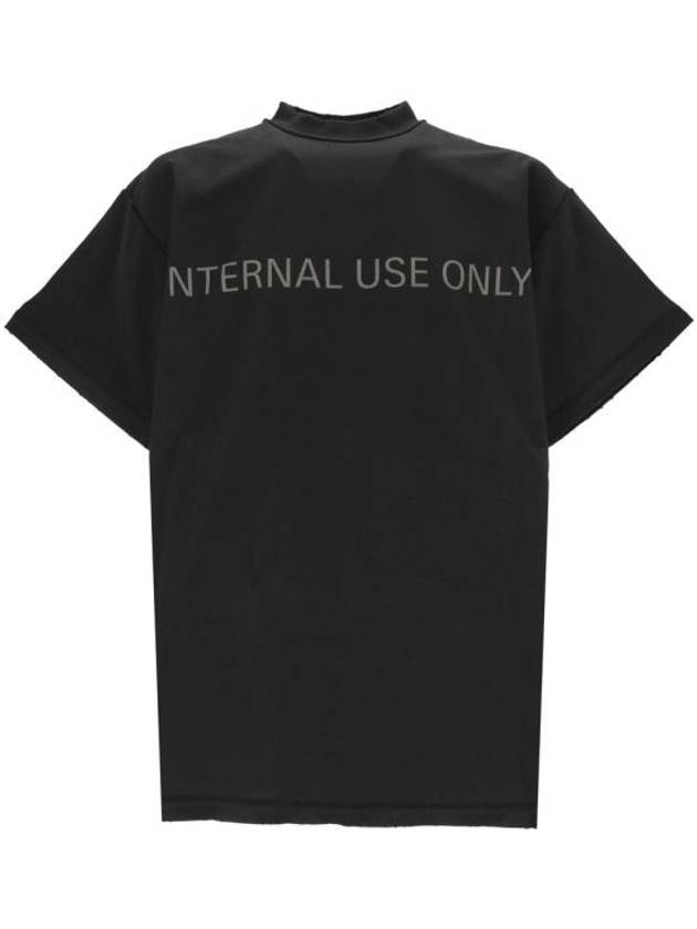 Luxury Balenciaga Trending 2025 Inside Out Oversized Distressed Short Sleeve T-Shirt Black