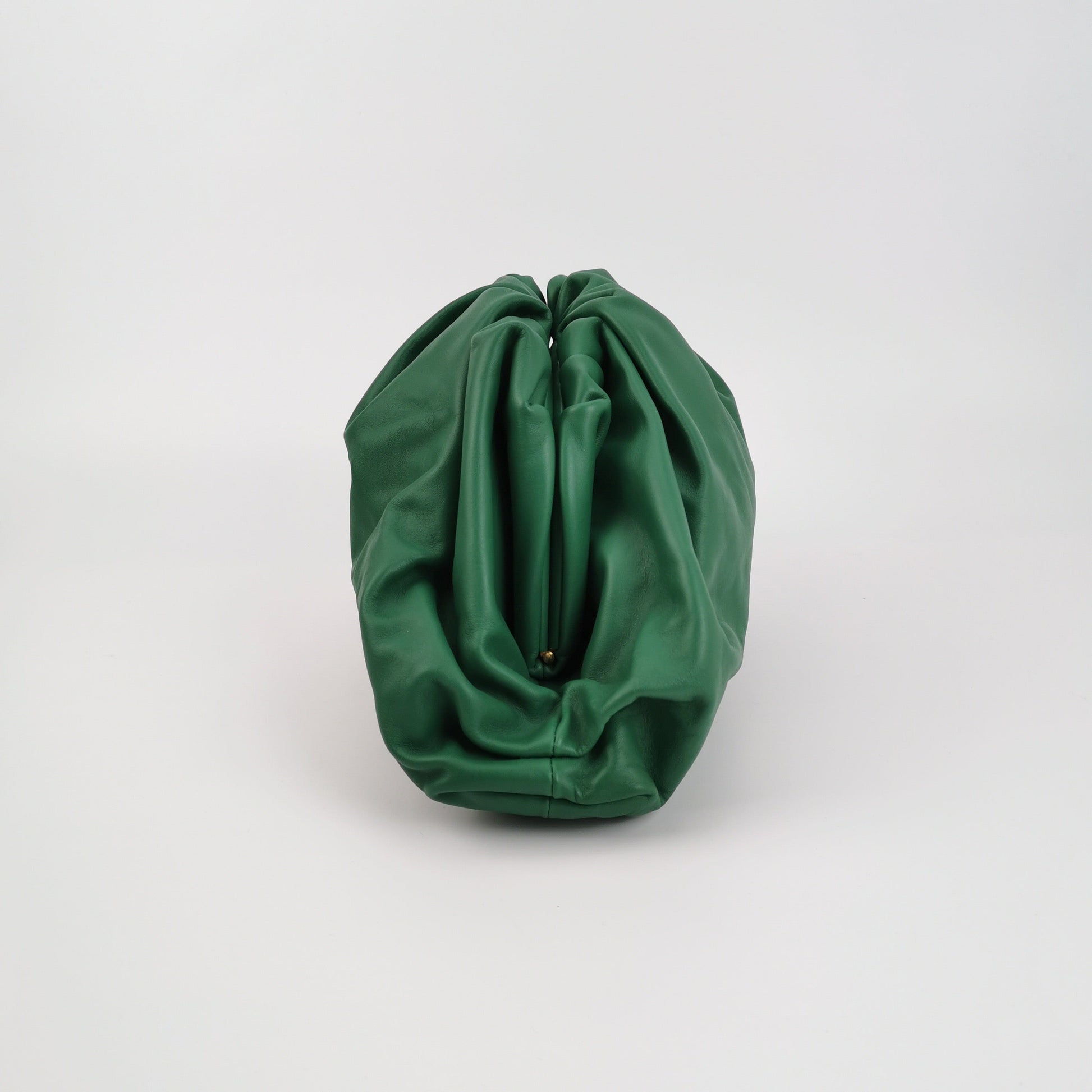 Bottega Veneta Pouch Calfskin Leather Green Large