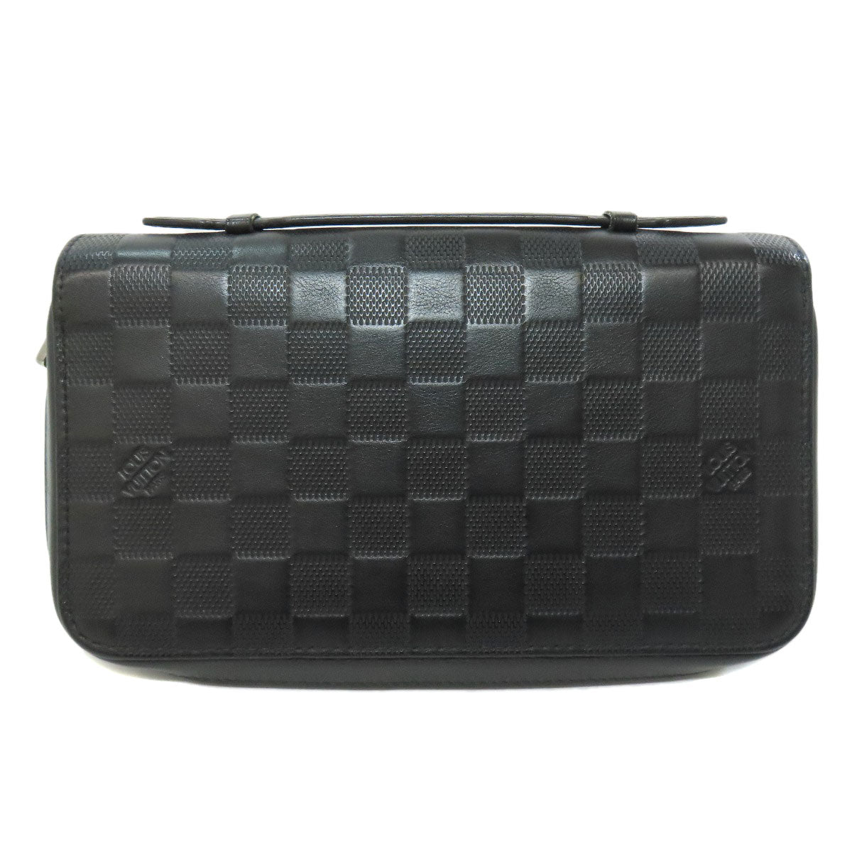 LOUIS VUITTON business bag N61254 Damier Anfini black Zippy XL mens