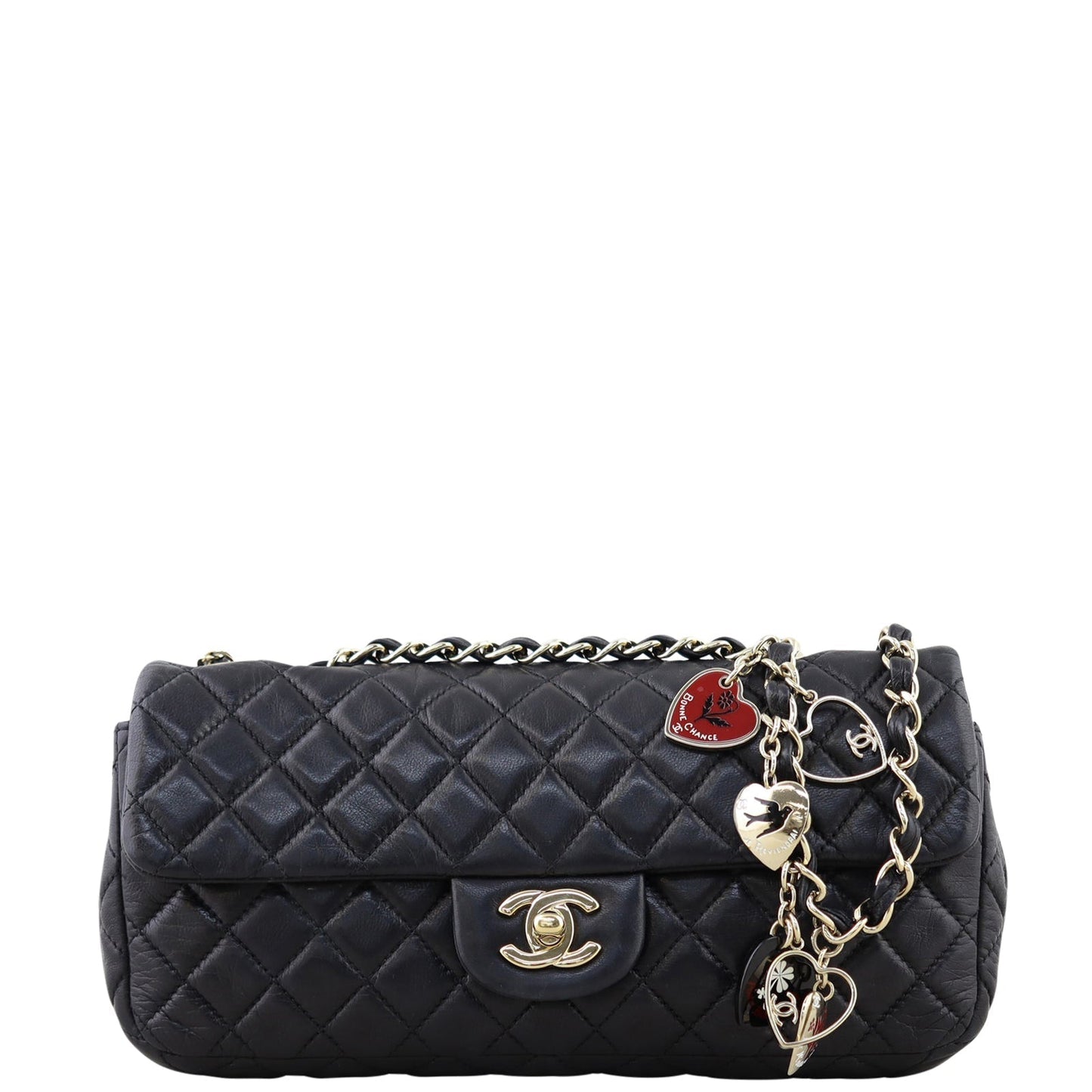 Chanel East West Valentine Flap Bag