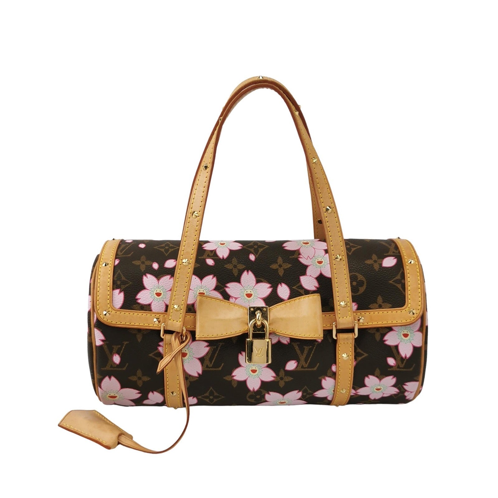 Louis Vuitton x Takashi Murakami Papillon 28 Cherry Blossom Monogram Handbag