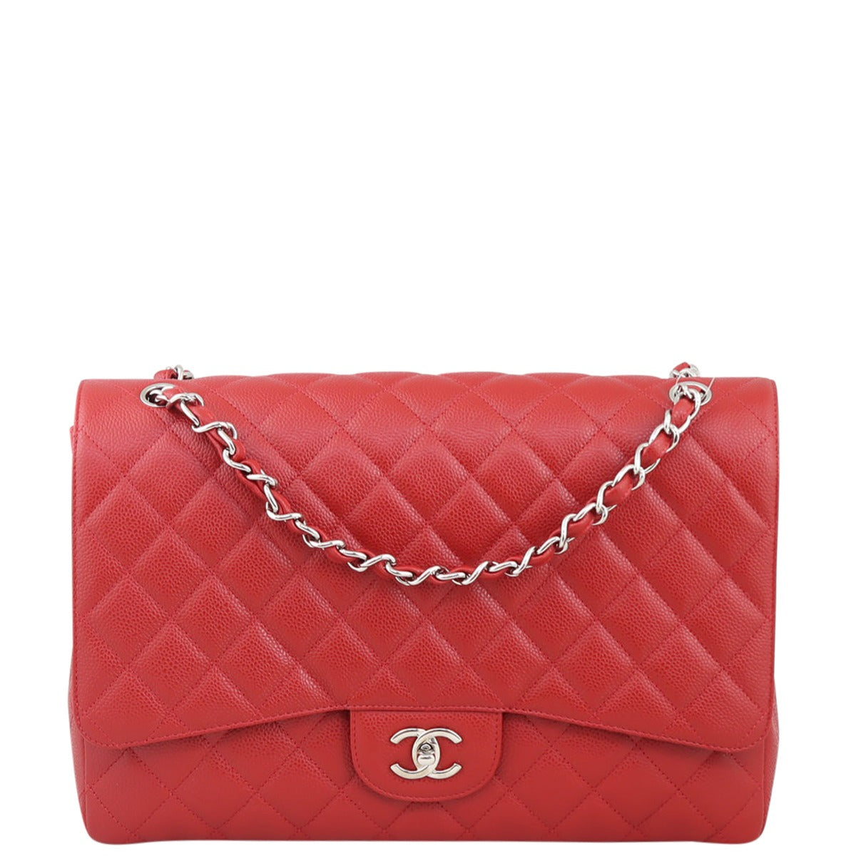 Chanel Classic Single Flap Maxi (red) | Red